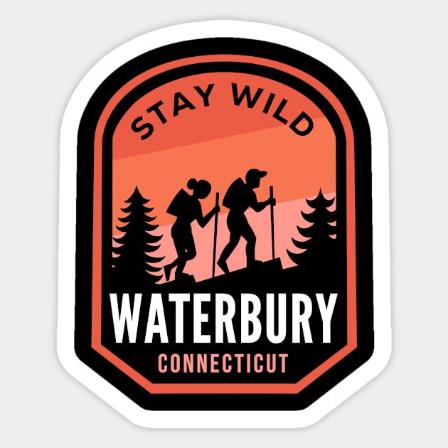 Waterbury Connecticut Hiking in Nature Sticker by HalpinDesign